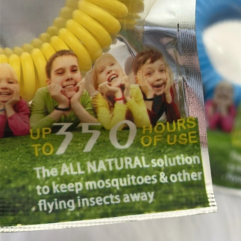 6‎ Pack All Natural Mosquito Repellent Bracelets DEET Free 350 Hours Multi-Color